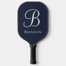 Marineblauwe gepersonaliseerde naam en monogram