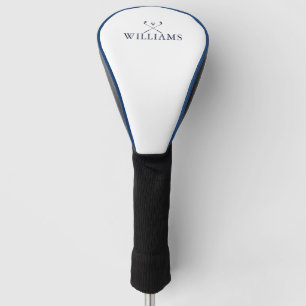 Marineblauwe gepersonaliseerde naamgolfclubs golfheadcover