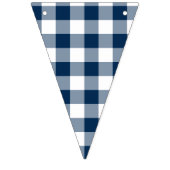 Marineblauwe geruite country bruiloft vlaggetjes (Tweede vlag)