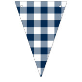 Marineblauwe geruite country bruiloft vlaggetjes (Eerste vlag)