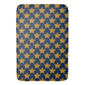 Marineblauwe gouden sterren thuis decor badmat (Voorkant Verticaal)