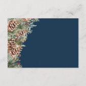 Marineblauwe groene details informatiekaartje (Achterkant)