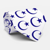 Marineblauwe Halve maan & Star.png Stropdas (Opgerold)