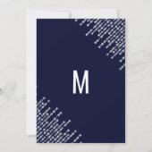 Marineblauwe hangende diamantlichten Sweet 16 Kaart (Achterkant)