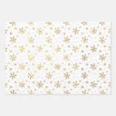 marineblauwe kerstsneeuwvlok trio mix inpakpapier vel (Voorkant 2)