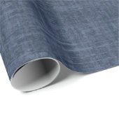 Marineblauwe Linnen Cadeaupapier (Rol Hoek)