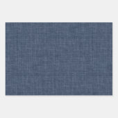 Marineblauwe Linnen Inpakpapier Vel (Voorkant 2)