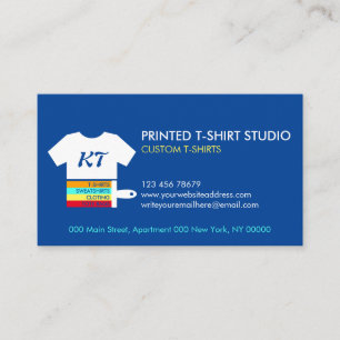 Marineblauwe Maatwerk T-Shirts Tassen Kleding Visitekaartje