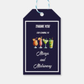 marineblauwe margs & huwelijk Bachelorette dank u Cadeaulabel (Achterkant)