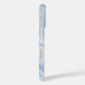 Marineblauwe marmer gouden glitters monogram Case-Mate iPhone case (Achterkant / Rechts)