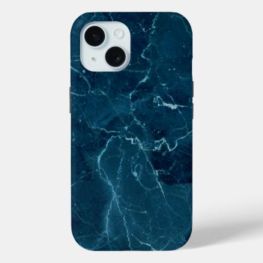 Marineblauwe marmer textuur Case-Mate iPhone case (Achterkant)