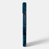 Marineblauwe marmer textuur Case-Mate iPhone case (Achterkant / Links)