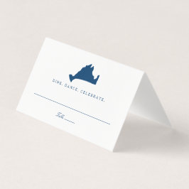 Marineblauwe Marthas Wijngaard Kaart Bruiloft Zitp