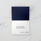 Marineblauwe Metselpot Vuurvliegjes Bruiloft Dank  Bedankkaart (Binnen)