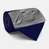 Marineblauwe militaire eerbetuiging stropdas (Opgerold)