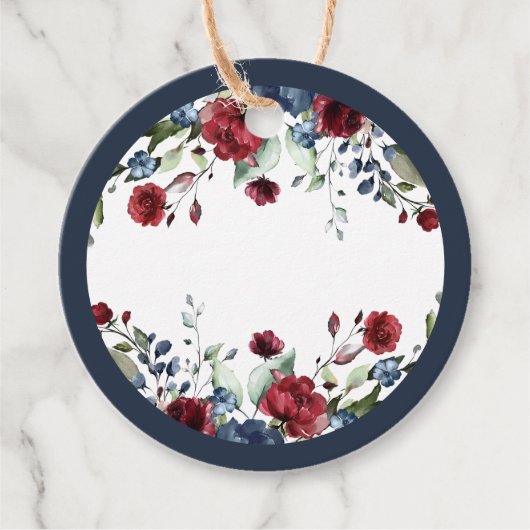 Marineblauwe Mimosa Bar Sap-etiket voor handschrif Bedankjes Labels (Voorkant)