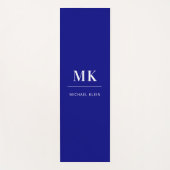 Marineblauwe monogram initiaal naam yogamat (Voorkant)