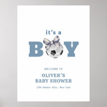 Marineblauwe Mopige Strik Voetbal Jongen Baby Show