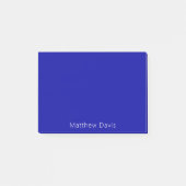 Marineblauwe naam post-it® notes (Voorkant)