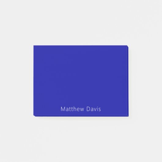 Marineblauwe naam post-it® notes (Voorkant)