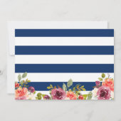 Marineblauwe Nautilus Anker Bloemige Bewaar De Dat Save The Date (Achterkant)