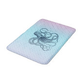 Marineblauwe Octopi Illustratie Badmat (Gekanteld)