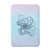 Marineblauwe Octopi Illustratie Badmat (Voorkant Verticaal)