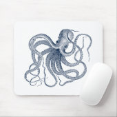 Marineblauwe  octopus muismat (Met muis)