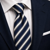 Marineblauwe Old Money Streep