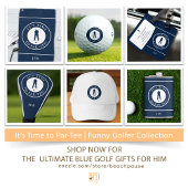 Marineblauwe Par Tee Golfer Monogram Golfhanddoek