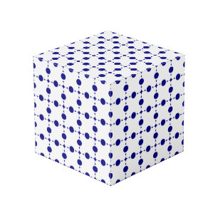 Marineblauwe polka stippen, Stippenpatroon, Stippe Kubus