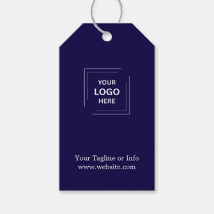 Marineblauwe professionele bedrijfsbrandingstijl cadeaulabel