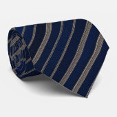 Marineblauwe Regimentsklassieker Zakelijk & Trouwe Stropdas (Opgerold)