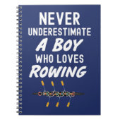Marineblauwe Roeicadeaus Voor Jongens Notitieboek (Voorkant)