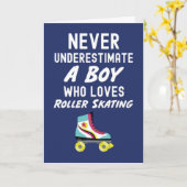 Marineblauwe rolskaten voor baby jongens kinderen kaart (Gele Bloem)