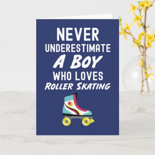 Marineblauwe rolskaten voor baby jongens kinderen kaart (Gele Bloem)