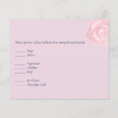 Marineblauwe roze gouden trouw-RSVP-menu (Achterkant)