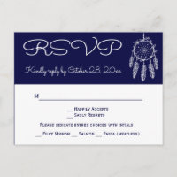Marineblauwe RSVP Native American Dreamcatcher
