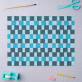 Marineblauwe ruitjes geruit tissuepapier (Craft)