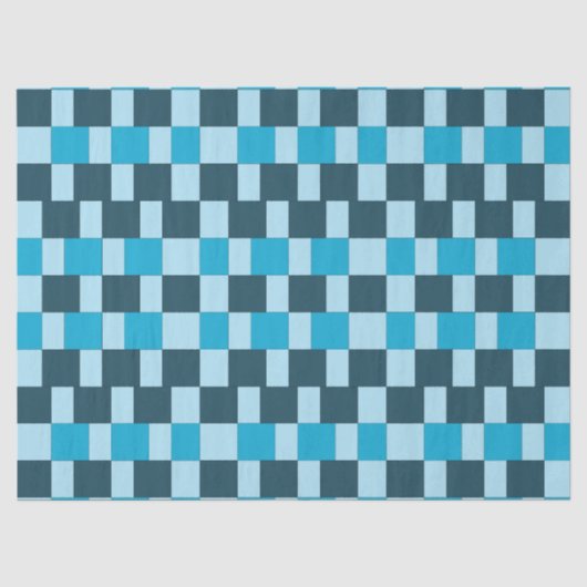 Marineblauwe ruitjes geruit tissuepapier (Voorkant)