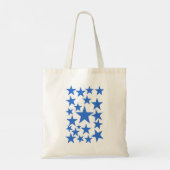 marineblauwe sterren-patroon tote bag (Achterkant)