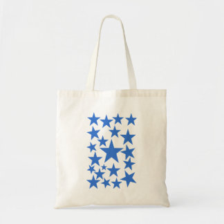 marineblauwe sterren-patroon tote bag