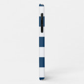 marineblauwe strepen, gestreepte patroon, Jouw naa Case-Mate iPhone Case (Achterkant/links)