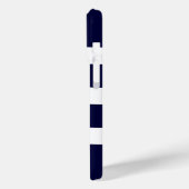 Marineblauwe strepen & witte strepen Case-Mate iPhone case (Achterkant / Links)