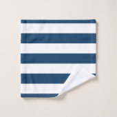 Marineblauwe strepen, witte strepen, gestreept pat bad handdoek (Wasdoekje)