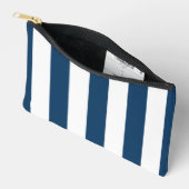 Marineblauwe strepen, witte strepen, gestreept pat etui (Open)