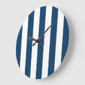 Marineblauwe strepen, witte strepen, gestreept pat grote klok (Hoek)