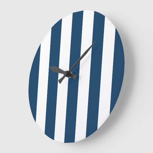 Marineblauwe strepen, witte strepen, gestreept pat grote klok (Hoek)