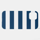 Marineblauwe strepen, witte strepen, gestreept pat iPhone hoesje (Achterkant horizontaal)