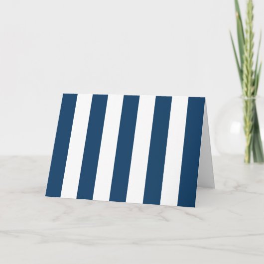 Marineblauwe strepen, witte strepen, gestreept pat kaart (Voorkant)